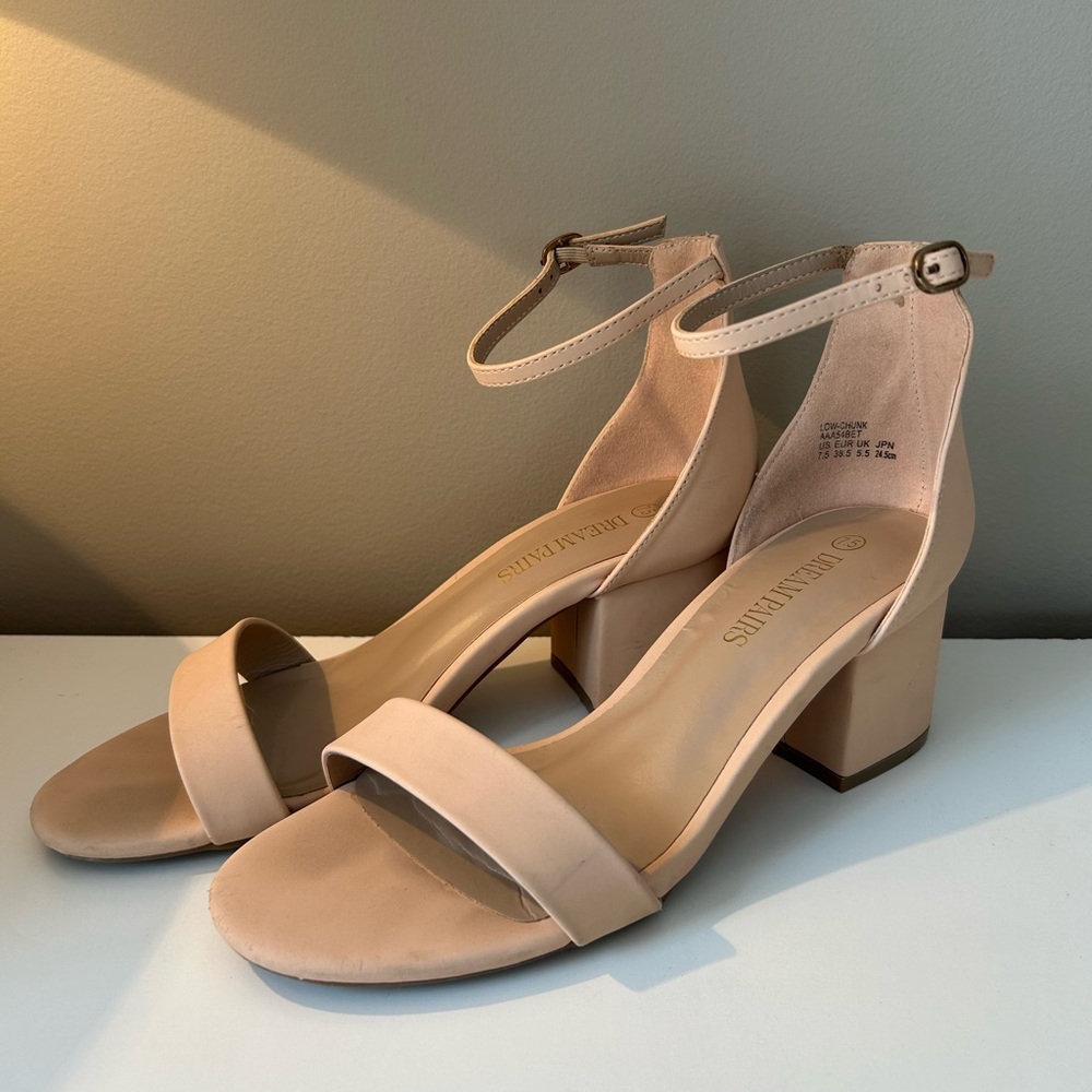 2 inch Block Nude Heels